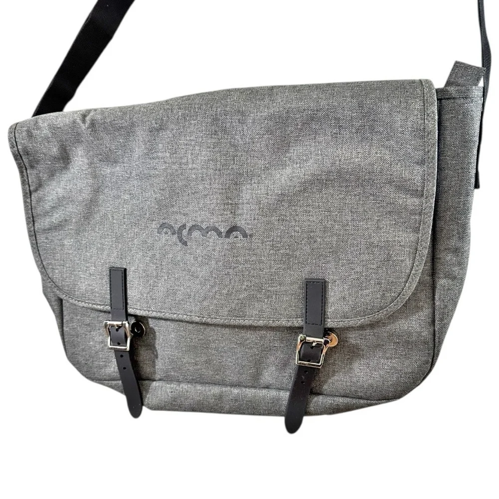 Gray and Black Urban Messenger Bag with Adjustable Strap